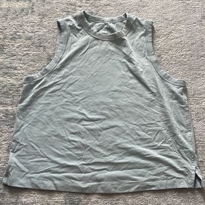 Cotton light teal cropped lululemon tank size 4